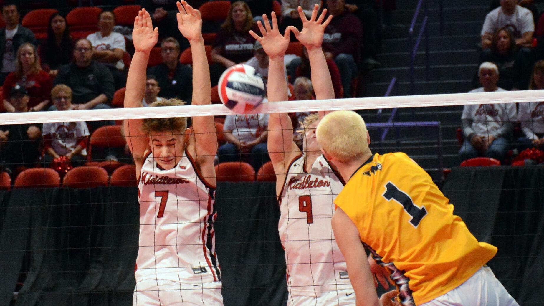 Middleton block frustrates Marquette to reach boys volleyball state title match